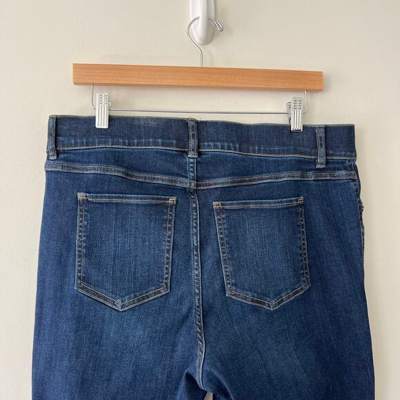 SPANX Midnight Shade Flare Denim Stretch High Rise Jeans, Size XL Tall - Picture 5 of 13